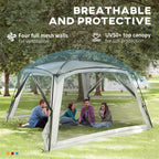 12’x12’ Mesh Screen House Tent – Enjoy the Great Outdoors Bug-Free, Breeze-In & Sun-Protected All Day