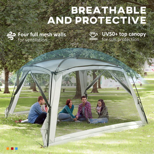 12’x12’ Mesh Screen House Tent – Enjoy the Great Outdoors Bug-Free, Breeze-In & Sun-Protected All Day