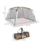 12’x12’ Mesh Screen House Tent – Enjoy the Great Outdoors Bug-Free, Breeze-In & Sun-Protected All Day