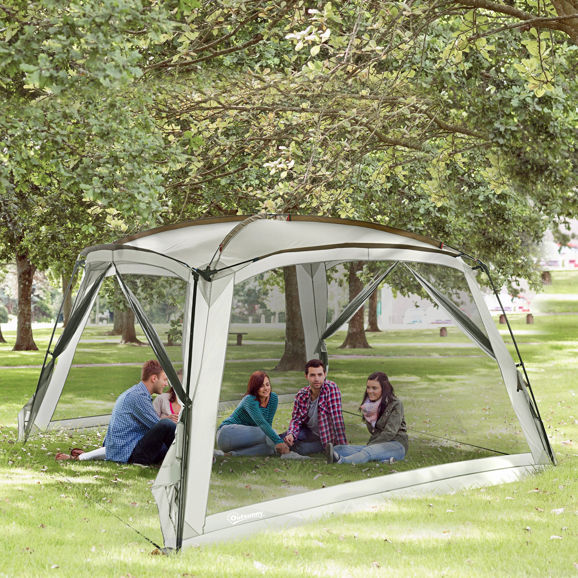 12’x12’ Mesh Screen House Tent – Enjoy the Great Outdoors Bug-Free, Breeze-In & Sun-Protected All Day