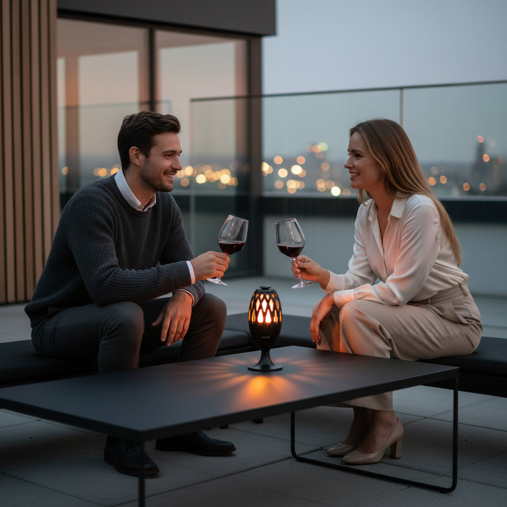 LED Flame Torch Bluetooth Speaker – Fill Your Outdoor Space with Dancing Flames, Rich Sound & Pure Atmosphere