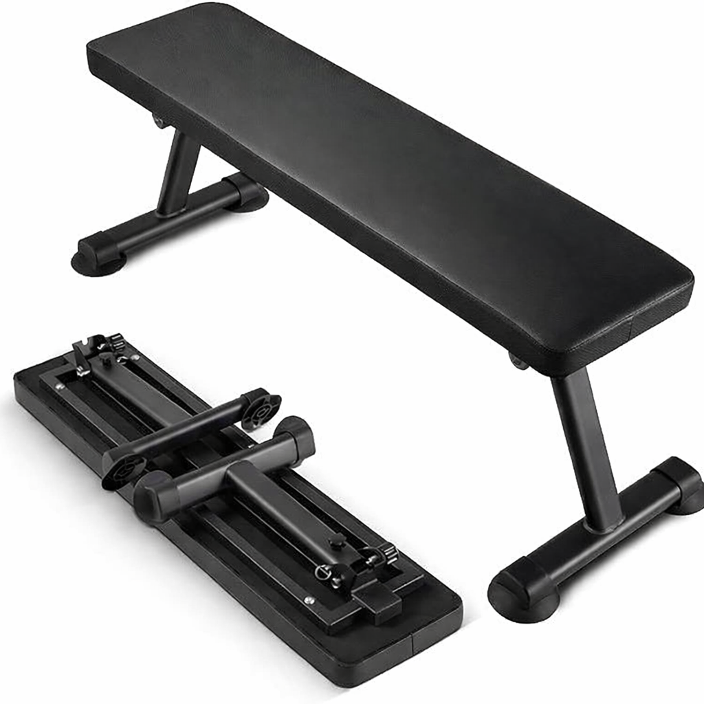 Foldable Flat Weight Bench – Train Harder, Store Smarter & Build the Body You Want at Home