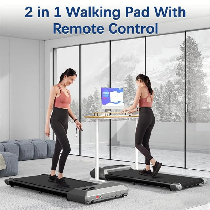 300lbs Treadmill for Home 2.5HP Treadmills Walking Pad LCD Digital Data Display 2in1 Walking Running Fitness Exercise Machine