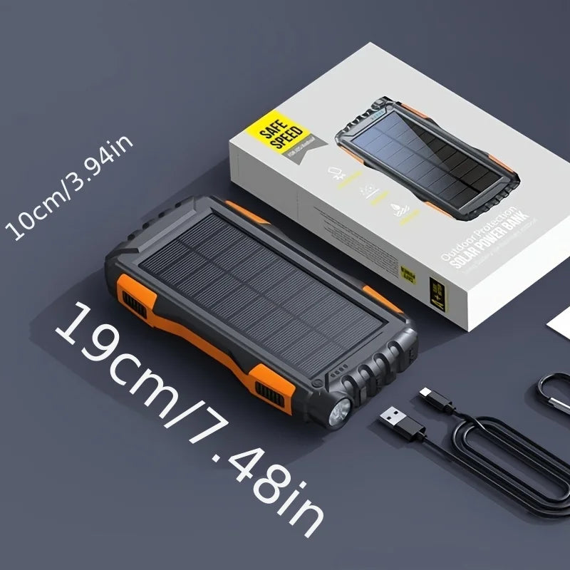 Portable power bank for outdoor activities Solar Charger, Power Bank, Portable Charger Power Bank External Battery Pack 5V3.1A Q