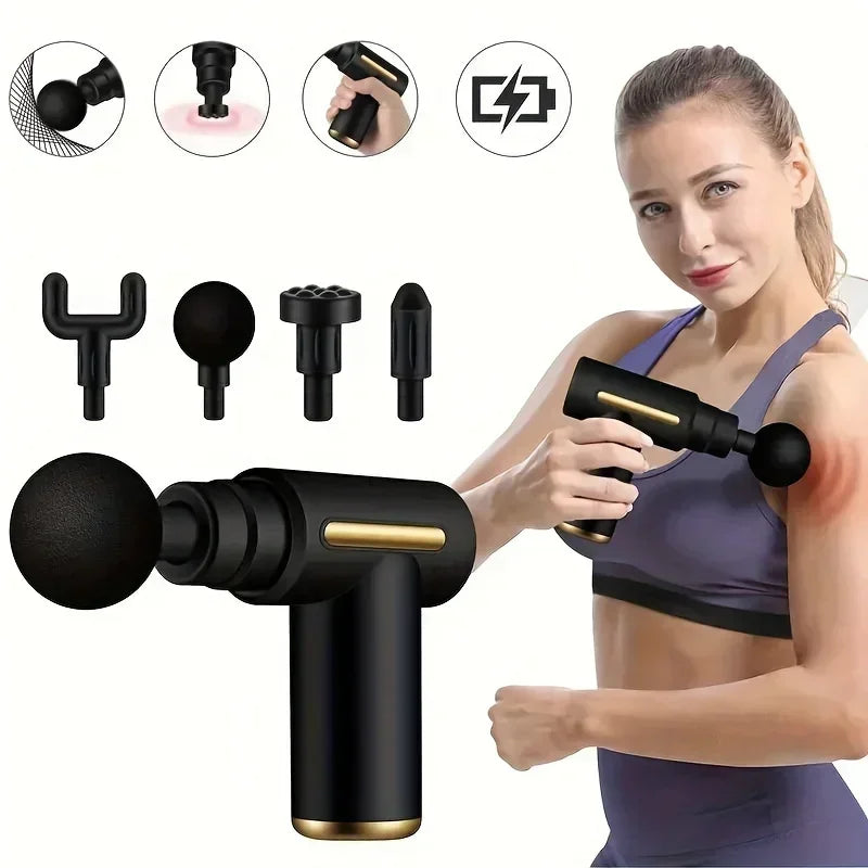 Fascial Machine Muscle Relaxation USB Mini Massage Gun Vibration Gun Massage Fitness Equipment Neck Grasping Fascia Gun