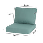 Outdoor Club Chair Cushion Set – Sink Into 5-Inch Comfort with Coastal Teal Style, Rain or Shine