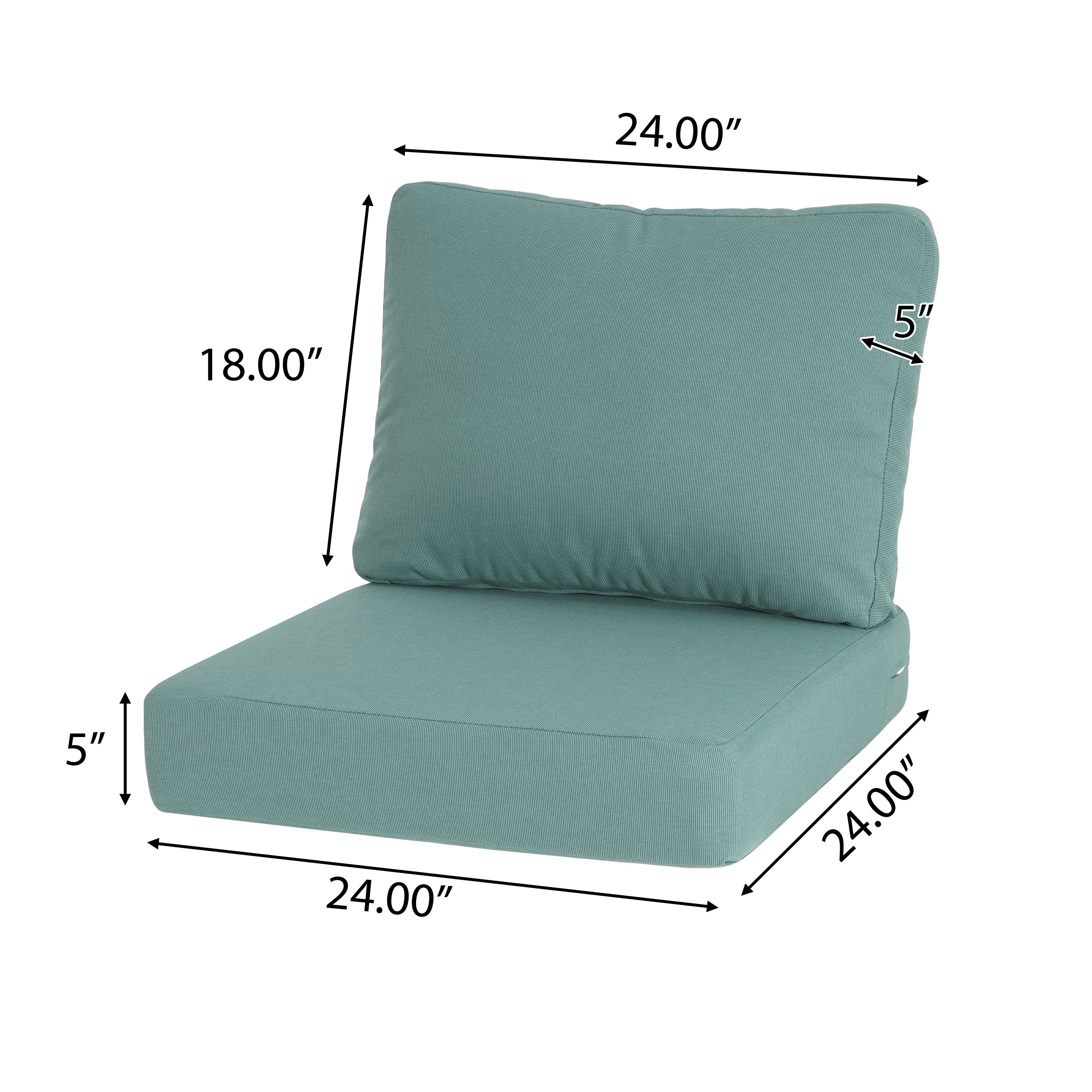 Outdoor Club Chair Cushion Set – Sink Into 5-Inch Comfort with Coastal Teal Style, Rain or Shine